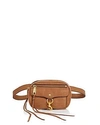Rebecca Minkoff Blythe Leather Crossbody Bag - Brown In Almond Brown/gold