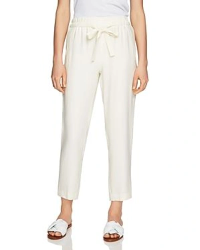 1.state Flat Front Tapered Leg Pants In Antique White