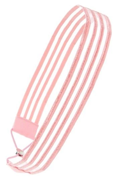 L Erickson Mod Mesh Head Wrap In Light Pink