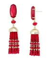 Kendra Scott Dove Tassel Drop Earrings In Red Mop/ Gold