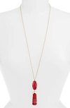 Kendra Scott Eva Tassel Pendant Necklace, 32 In Red Mop/ Gold