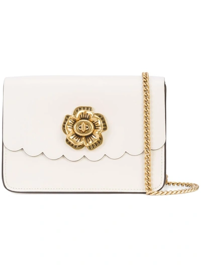 Coach Tea Rose Turnlock Bowery Bag In White | ModeSens
