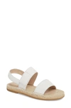 Eileen Fisher Max Sandal In White Leather
