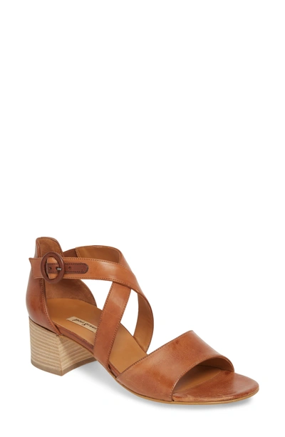 Paul Green Sally Quarter Strap Sandal In Cuoio Saddle Leather