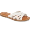 Lucky Brand Adolela Slide Sandal In White Leather