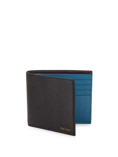 Paul Smith Grained Leather Wallet In Black