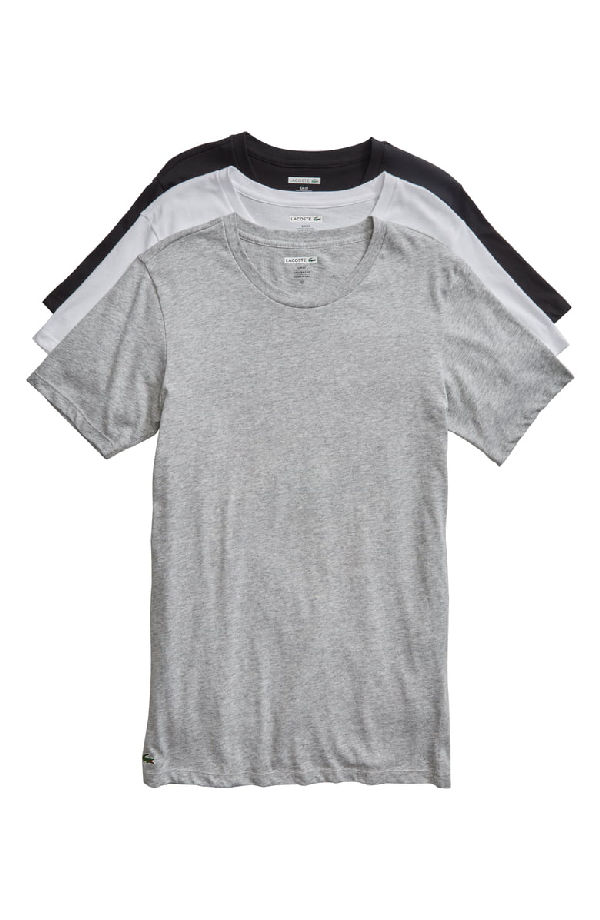 lacoste white t shirt 3 pack