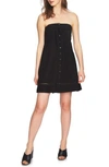 1.state Strapless Tie Front Dress In Rich Black