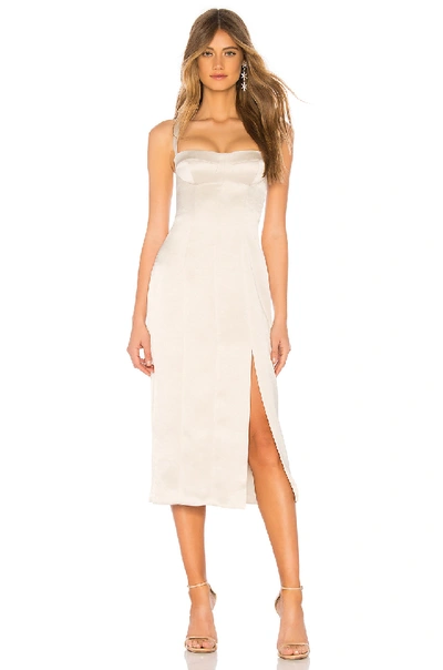 Alexis M'o Exclusive Yates Slit Cocktail Dress In Alabaster