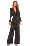 Alexis Shona Knot Front Jumpsuit In Navy