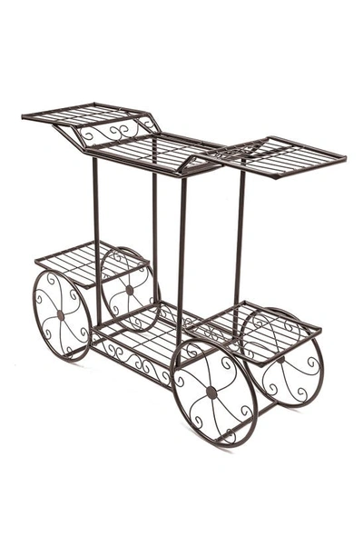 Sorbus 6-flower Pot Display Cart Stand In Bronze