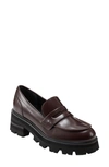 Marc Fisher Ltd Latika Platform Loafer In Dark Red