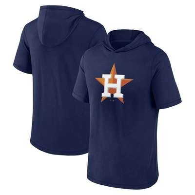 Fanatics Branded Navy Houston Astros Short Sleeve Hoodie T-shirt