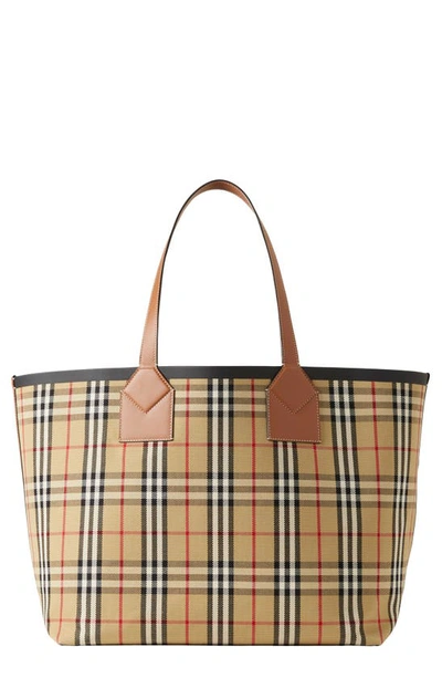 Large London Tote in Briar Brown/black | Burberry® Official