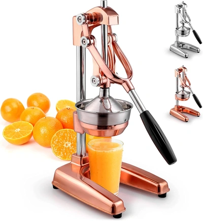 Zulay Kitchen Premium Citrus Juicer -extra Tall Manual Citrus Press And Orange Squeezer In Gold