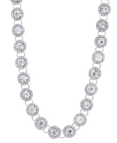 Anne Klein Crystal & Pave Collar Necklace, 16" + 3" Extender In Clear