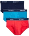 2(x)ist Men's Underwear, Essentials Contour Pouch Brief 3 Pack In Varsity Navy / Azalea / Barrier Reef