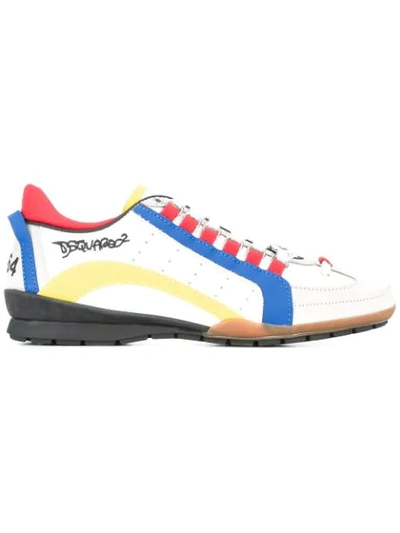 Dsquared2 Lace-up Sneakers In Blue/yellow