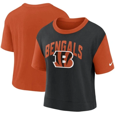 Nike Women's Fashion (nfl Cincinnati Bengals) High-hip T-shirt In Orange