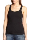 James Perse Long Jersey Tank Top In Black