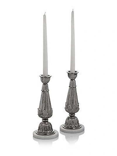 Michael Aram Palace Marble-base Candlesticks/set Of 2