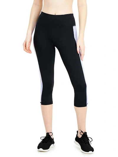 Ideology Womens Colorblock Cropped Athletic Leggings In Multi