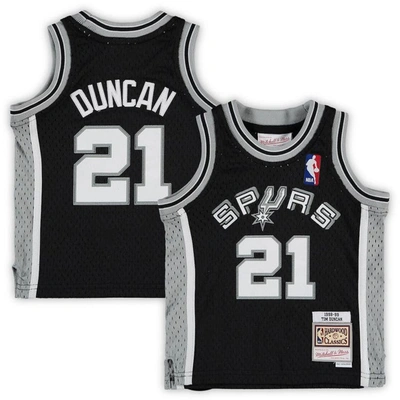 Mitchell & Ness Babies' Infant  Tim Duncan Black San Antonio Spurs 1998/99 Retired Player Jersey