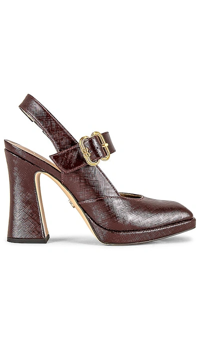 Sam Edelman Jildie Platform Slingback Sandal In Burgundy