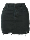 Mother Vagabond Frayed Denim Skirt