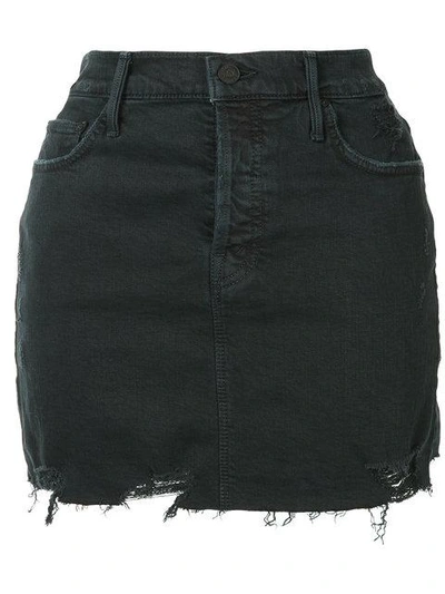 Mother Vagabond Frayed Denim Skirt