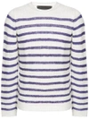 The Elder Statesman Cashmere Picasso Jumper In White