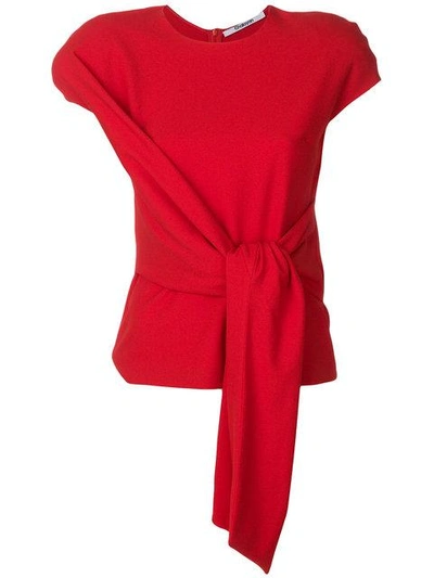 Chalayan Tie-front Blouse In Red