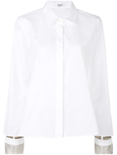 Aviu Metallic Cuff Detail Shirt In White