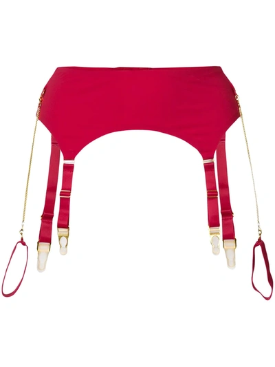 Maison Close Tapage Nocturne Garter Belt In Red