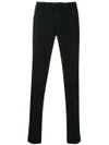 Dondup Tailored Fitted Trousers In Black