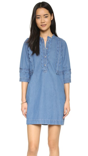 M.i.h Jeans Angie Dress In Blue Chambray | ModeSens