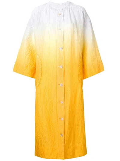 Tsumori Chisato Contrast Colour Button Dress In Yellow