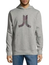 Wesc Inlay Icon Cotton Hoodie In Grey Melange