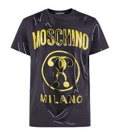 Moschino Trompe-l'œil Logo T-shirt In Red | ModeSens