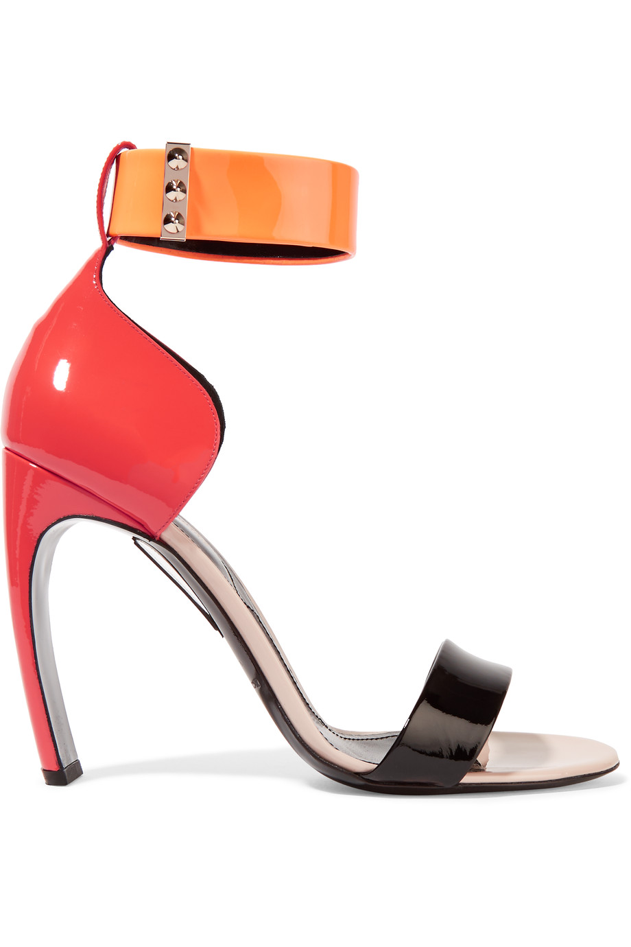 Nicholas Kirkwood Maeva Color-block Patent-leather Sandals | ModeSens