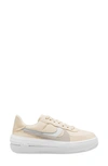 Nike Air Force 1 Plt.af.orm Sneaker In Pale Ivory/ White/ Brown