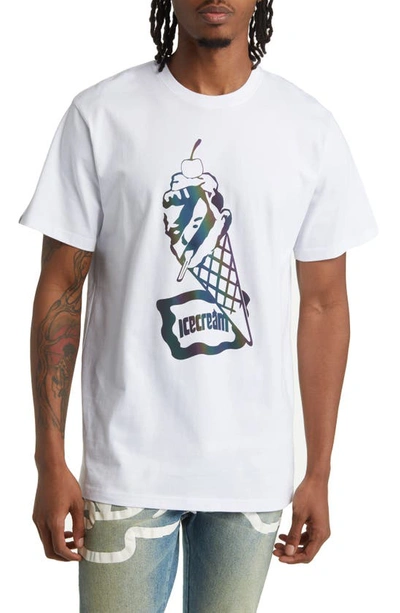 Icecream Shine Graphic T-shirt In White