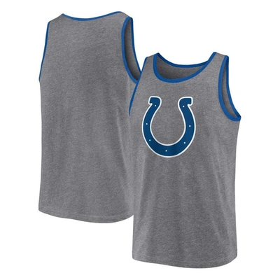 Fanatics Branded  Heather Gray Indianapolis Colts Primary Tank Top