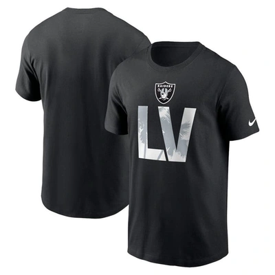 Nike Black Las Vegas Raiders Local Essential T-shirt In Black