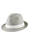 Helen Kaminski Raffia Fedora In Eclipse Melange/ Moonlight