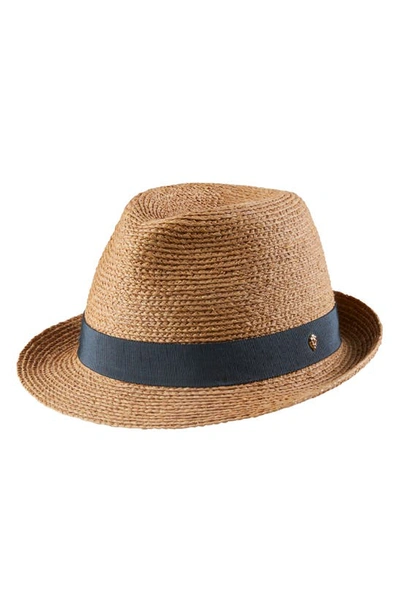 Helen Kaminski Raffia Fedora In Nougat/ Atlas