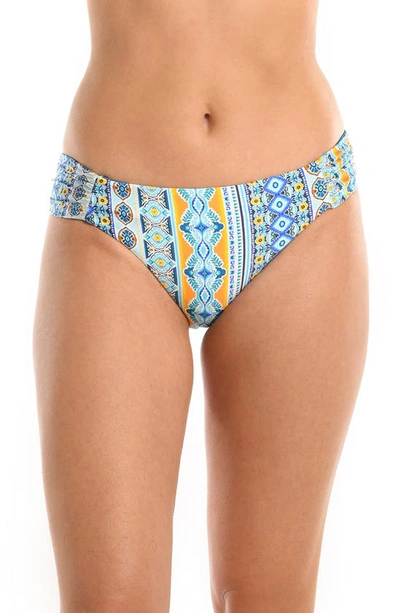 La Blanca Scarf Reversible Tab Bikini Bottoms In Ice Blue