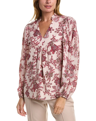 Elie Tahari Silk Blouse In Xynia Fields Print