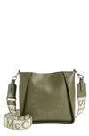 Stella Mccartney Mini Faux Leather Crossbody Bag In 3220 Military Gre