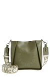 Stella Mccartney Mini Faux Leather Crossbody Bag In Military